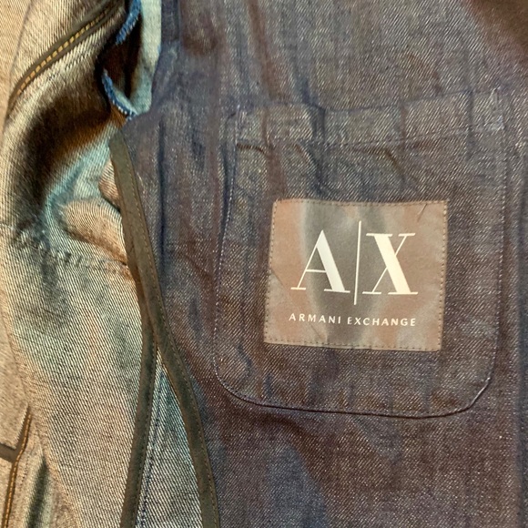 Armani Exchange Denim Blazer Sport Jacket - Picture 3 of 11